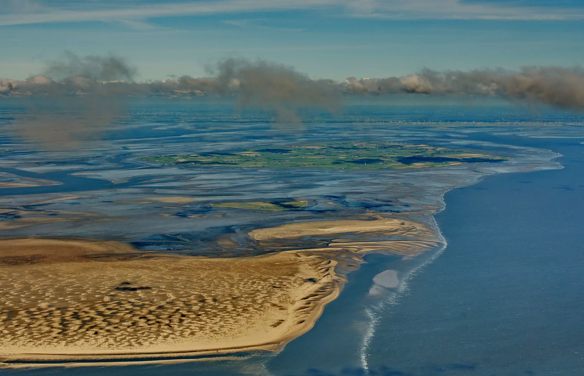 Aerial view of the Wadden Sea